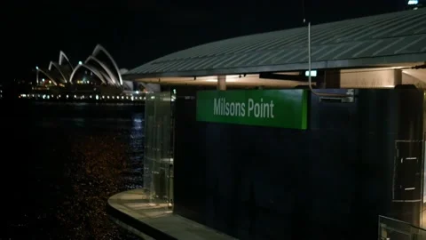 Milsons Point Ferry Station In Sydney Harbour, Australia Stock Footage 158965560
