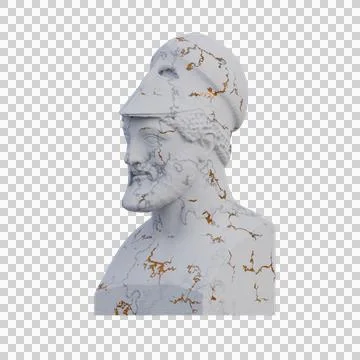 Miltiades  statue, 3d renders, isolated, perfect for your design Stock Illustration