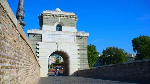 The Milvian bridge Stock Footage