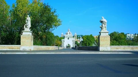 The Milvian bridge Stock Footage 80606300