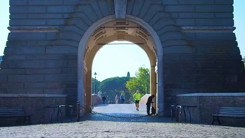 The Milvian bridge Stock Footage