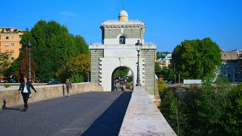 The Milvian bridge Stock Footage 80606432
