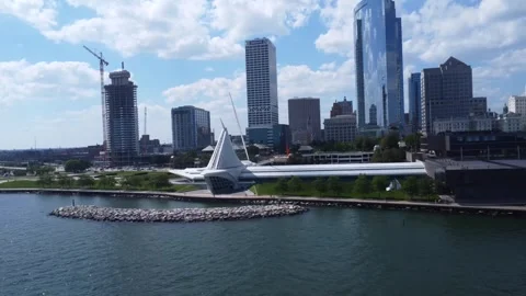 Milwaukee art museum Stock Footage 249558256