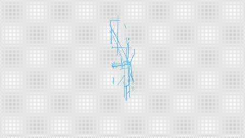 Milwaukee City Line Map Self Drawing Animated Overlay, Alpha 4K Vídeo Stock 340286287