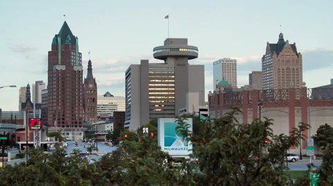Milwaukee Downtown 2 Stock Footage 1076403