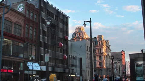 Milwaukee Downtown Stockbeeldmateriaal 1076406