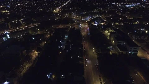 Milwaukee at night facing north 库存影片 134498649