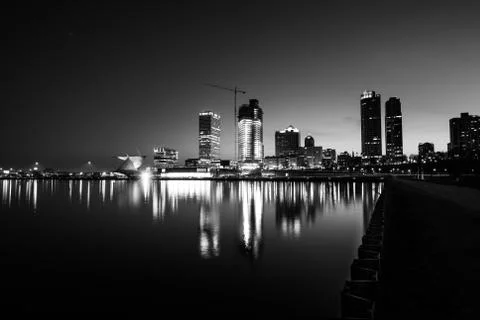 Milwaukee at Night Stock Photos
