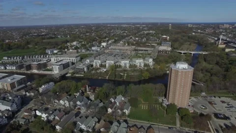 Milwaukee River Drone Shot 库存影片 134200615