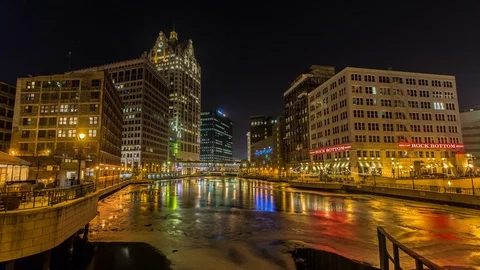 Milwaukee Skyline Timelapse Vidéo 88195609