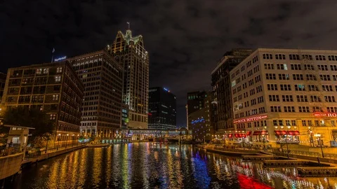 Milwaukee Skyline TImelapse Vidéo 130083177