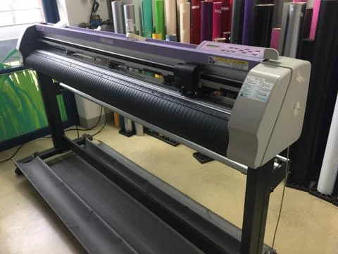 Mimaki flatbed cutting plotter Stock Photos