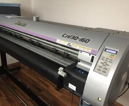 Mimaki flatbed cutting plotter Stock Photos