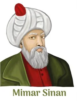 Mimar Sinan Vector illustration hand drawn t Stock Illustration