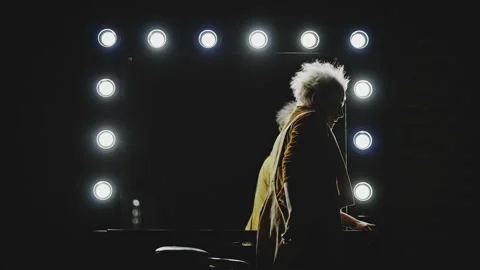 Mime gets up from table in dressing Stock Video Pond5