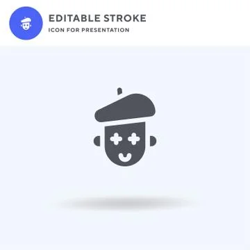 Mime icon vector, filled flat sign, solid pictogram isolated on white, logo Stock Illustration