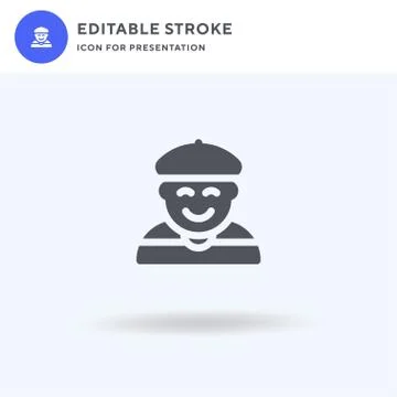 Mime icon vector, filled flat sign, solid pictogram isolated on white, logo Stockillustratie