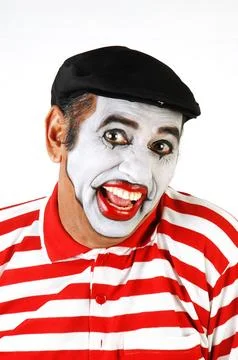 Mime looking at the camera Stock Photos