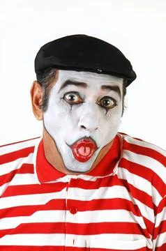 Mime looking at the camera Stock Photos