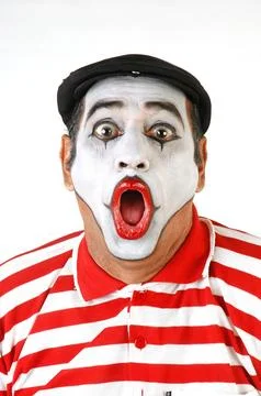Mime looking at the camera Stock Photos