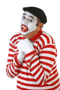 Mime looking at the camera Stock Photos