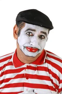 Mime looking at the camera Stock Photos