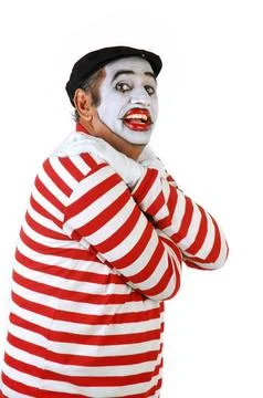 Mime looking at the camera Stock Photos