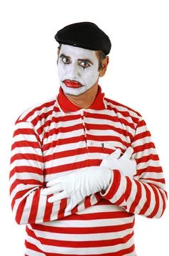 Mime looking at the camera Stock Photos