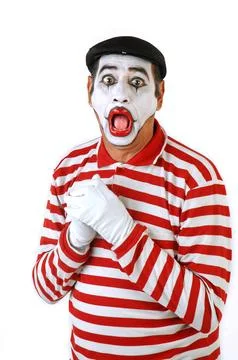 Mime looking at the camera Stock Photos
