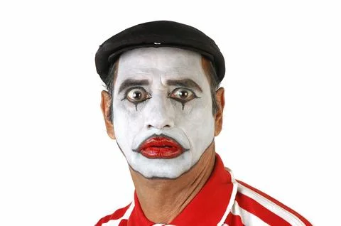 Mime looking at the camera Stock Photos