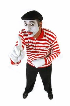 Mime looking at the camera Stock Photos