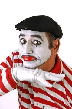 Mime looking at the camera Stock Photos