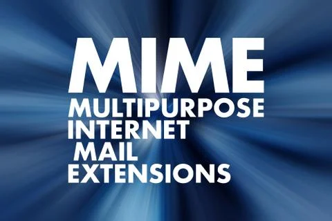 MIME - Multipurpose Internet Mail Extensions acronym, business concept backgr Stock Illustration