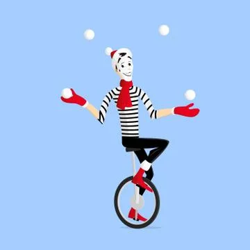 Mime performance Stock-Illustration