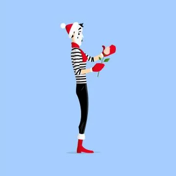 Mime performance Stock Illustration
