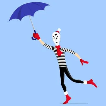 Mime performance Stock Illustration