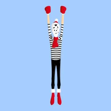 Mime performance Stock Illustration