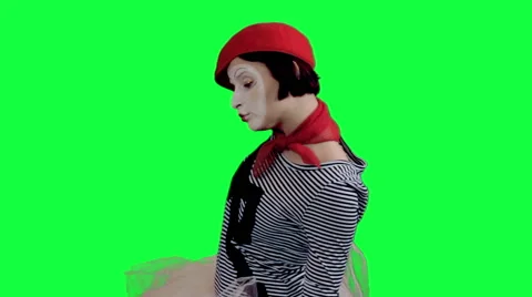 The mime showing thumbs up Stock Footage 45396165