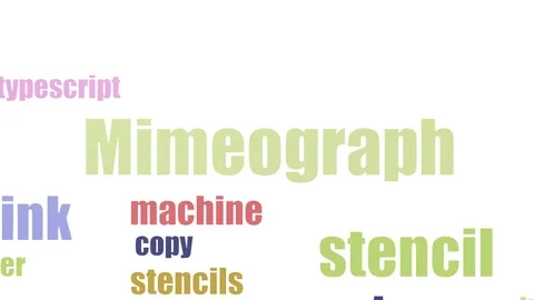 Mimeograph Tagcloud Animated On White Background 스톡 동영상 103669768