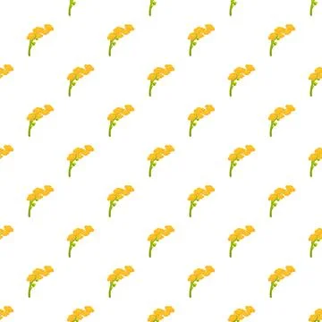 Mimosa branch pattern creating repeating floral background Stock Illustration