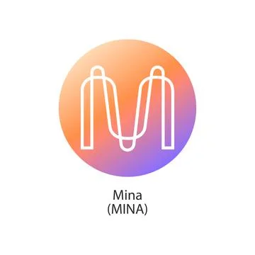 Mina decentralized cryptocurrency vector logo Stock Illustration