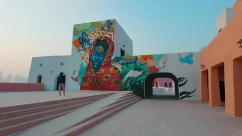 Mina District in Doha, Qatar Stock Footage 327560344