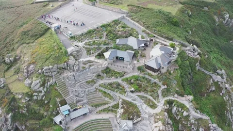 Minack Theatre Cornwall drone 4K Stock Footage 163509741