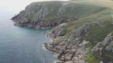 Minack Theatre Cornwall drone 4K Stock Footage 163510428