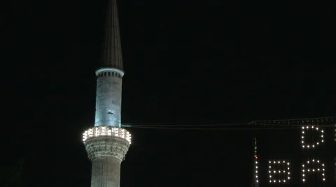 Minaret of Blue Mosque Stock Footage 46224070