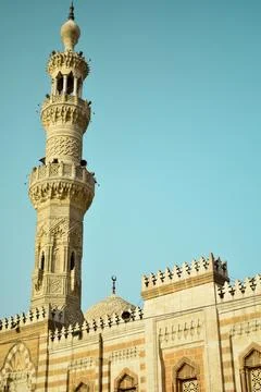 The minaret of the mosque Stock Photos