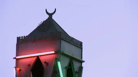 Minaret - muezzin calling Stock Footage 34297352
