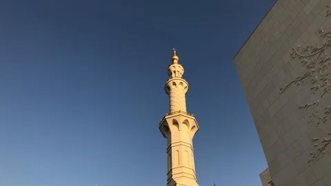 Minaret Sheikh Zayed Mosque Stock Footage 125587028