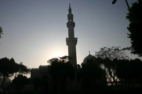 Minaret at sunset in Egypt Stock Photos