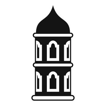 Minaret tower representing islamic architecture and culture Stock Illustration